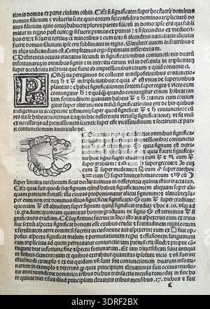 De magnis coniunctionibus et annorum revolutionibus ist eine astronomische Abhandlung von Albumasar aus dem Jahr 1515. Das Werk wurde von Joannes Hispalensis aus dem Arabischen übersetzt und von Melchior Sessa in Venedig veröffentlicht und präsentiert acht Abschnitte über planetare Konjunktionen und jährliche Himmelsbewegungen. Das Buch enthält Holzschnittdiagramme und Illustrationen von Planeten, Sternen und Tierkreiszeichen, gedruckt mit Buchdruck, die den europäischen wissenschaftlichen Druck des frühen 16. Jahrhunderts und die Verbreitung astronomischen Wissens demonstrieren. Stockfoto