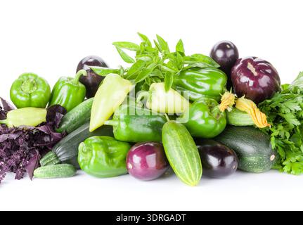 Frische Bauern Gartengemüse und Kräuter Stockfoto