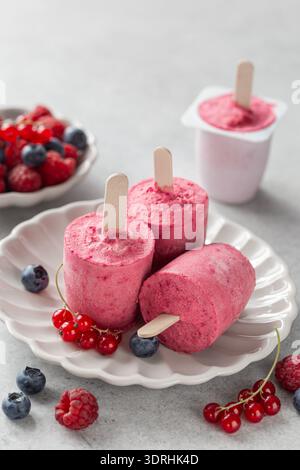 Joghurtbeeren Stiel Stockfoto