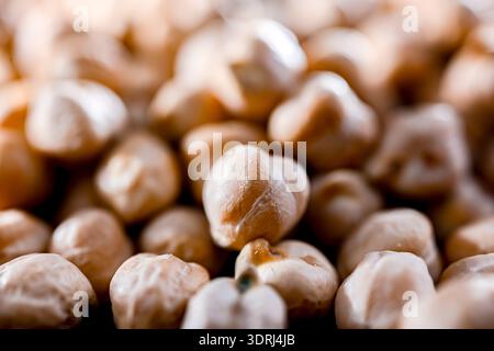 Nahaufnahme von Kichererbsen oder Gramm Stockfoto