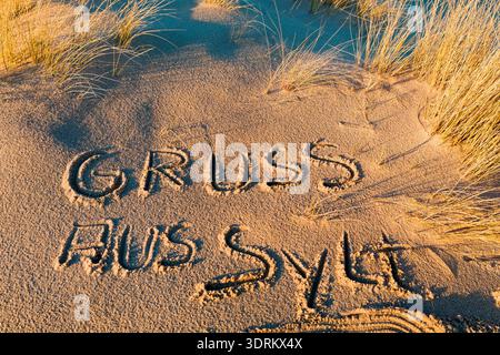 Grüße aus Sylt, Schleswig-Holstein, Deutschland Stockfoto