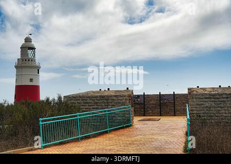 Europa Point Lighthouse, Gibraltar, Großbritannien Stockfoto