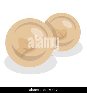 3D Isometrischer flacher Vektor Satz von Knödeln Stockfoto