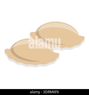 3D Isometrischer flacher Vektor Satz von Knödeln Stockfoto