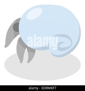 3D Isometrischer flacher Vektor-Satz von Plankton-Varianten Stockfoto