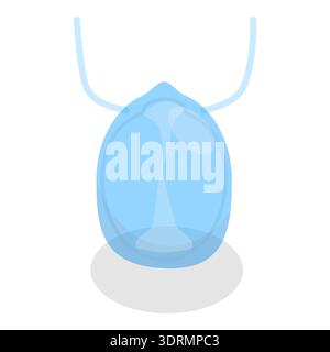 3D Isometrischer flacher Vektor-Satz von Plankton-Varianten Stockfoto