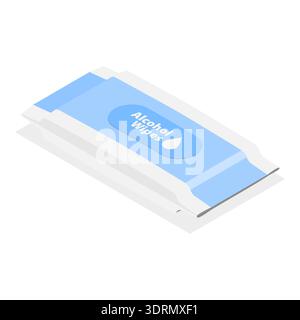 3D Isometrischer Flat Vector Set Desinfektionsmittel Stockfoto