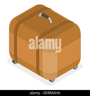 3D Isometrischer Flachvektor Set tragbarer Kühlschränke Stockfoto