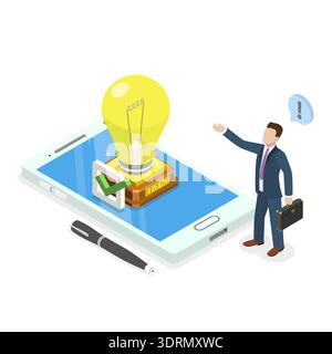 3D Isometrischer flacher Vektor konzeptuelle Illustration der persönlichen Entwicklung Stockfoto