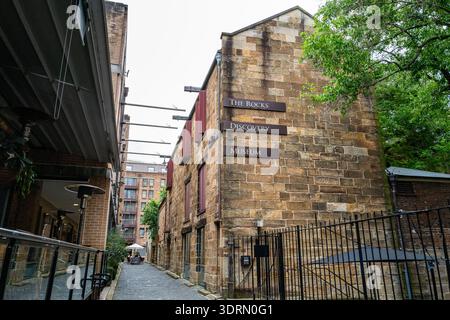 He Rocks Discovery Museum, ein restauriertes Sandsteinlager aus den 1850er Jahren an der Kendall Lane, das die Geschichte von Sydneys ältestem Viertel erzählt. Oktober 2025. Stockfoto
