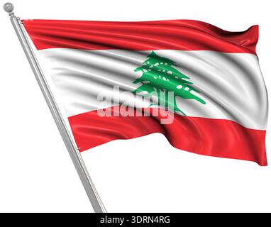 Flagge Libanon Stockfoto