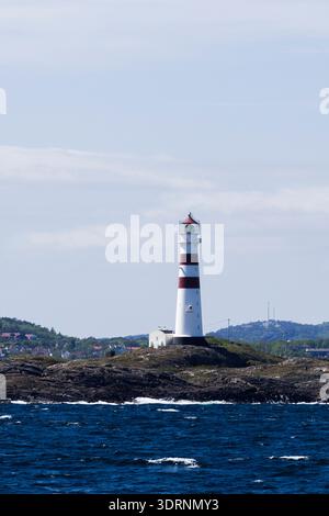 Norwegen – Kristiansand, Leuchtturm im Archipel von Kristiansand Stockfoto