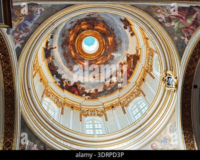 Barocke Kuppel, die als Meisterwerk von Lorenzo Gafà gilt, St. Paul's Cathedral (Il-Katidral Metropolitan ta' San Pawl), 1 Stockfoto