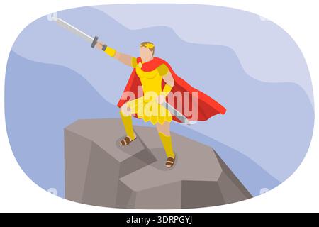 Isometrischer flacher 3D-Vektor-Illustration von Caesar Stockfoto