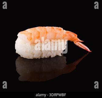 Wunderschöne Sushi-Auswahl, die in einem Mosaik verschiedener Sushi-Typen und -Stile angezeigt wird Stockfoto