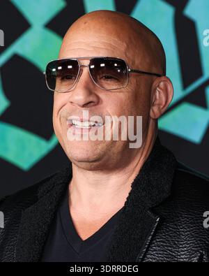 HOLLYWOOD, LOS ANGELES, KALIFORNIEN, USA - 17. FEBRUAR: VIN Diesel kommt zur Weltpremiere von Amazon Prime Video's „The Bluff“, die am 17. Februar 2026 im TCL Chinese Theatre IMAX in Hollywood, Los Angeles, Kalifornien, USA stattfindet. (Foto: Xavier Collin/Image Press Agency) Stockfoto