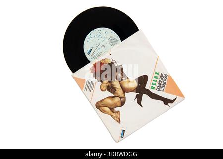 Frankie geht nach Hollywood Relax Single Album Stockfoto