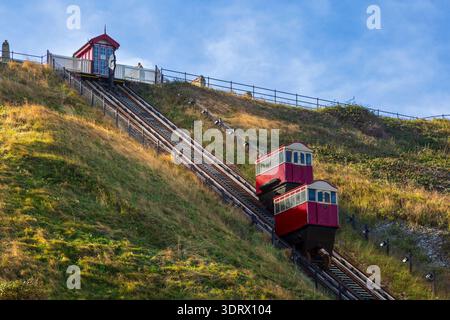 Die Fenicular Railway in Saltburn-by-the-Sea, North Yorkshire, England Stockfoto