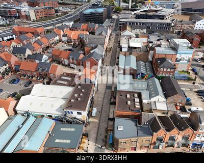 Luftaufnahme der Humber Street, Kingston upon Hull Stockfoto
