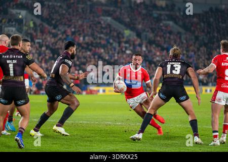 Hull, England, 20. Februar 2026 – Betfred World Club Challenge – Hull KR gegen Brisbane Broncos im MKM Stadium. Stockfoto
