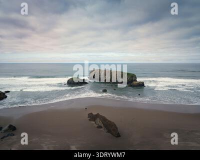 Haystack Rock Formation in Bandon, Oregon Stockfoto