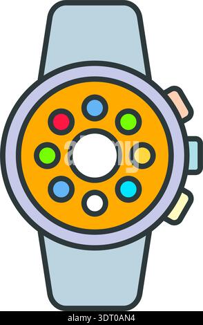 Smart Watch Icon Vektor Design Vorlagen einfaches und modernes Konzept isoliert auf weißem Hintergrund Stock Vektor