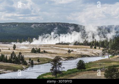 Prismatische Quelle im yellowstone-Nationalpark in wyoming Stockfoto