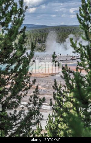 Prismatische Quelle im yellowstone-Nationalpark in wyoming Stockfoto