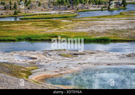 Prismatische Quelle im yellowstone-Nationalpark in wyoming Stockfoto