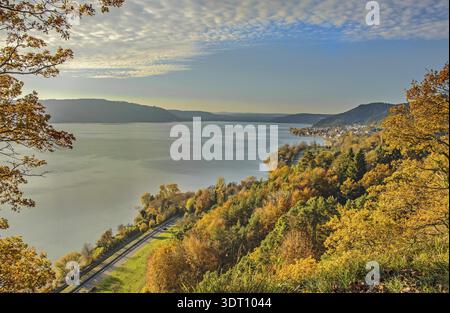Goldener Oktober in Sipplingen am Bodensee Stockfoto