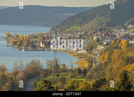 Goldener Oktober in Sipplingen am Bodensee Stockfoto