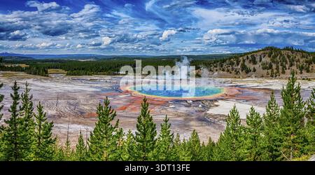 Prismatische Quelle im yellowstone-Nationalpark in wyoming Stockfoto