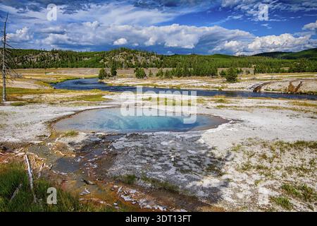 Prismatische Quelle im yellowstone-Nationalpark in wyoming Stockfoto
