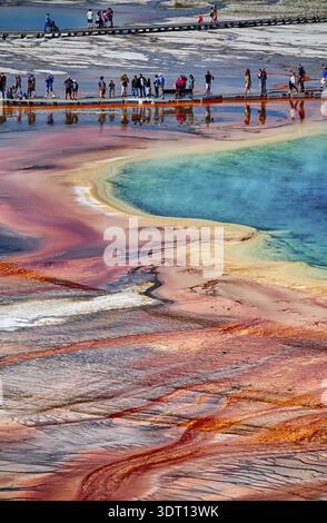 Prismatische Quelle im yellowstone-Nationalpark in wyoming Stockfoto