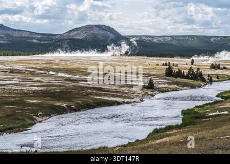 Prismatische Quelle im yellowstone-Nationalpark in wyoming Stockfoto