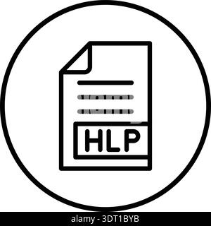 HLP-Vektorsymbol Konstruktionsabbildung Stock Vektor