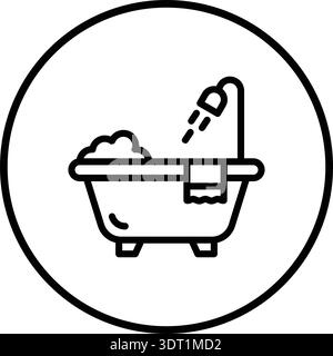 Badewanne Vektor Symbol Design Illustration Stock Vektor