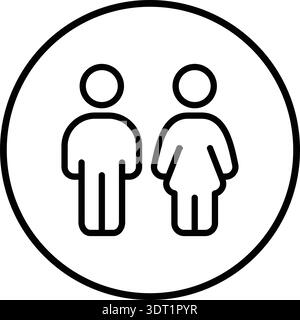 Toilettenzeichen Vektor-Symbol-Design-Illustration Stock Vektor