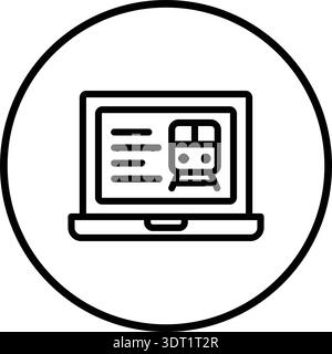 Online-Buchung Vektor-Symbol Design Illustration Stock Vektor
