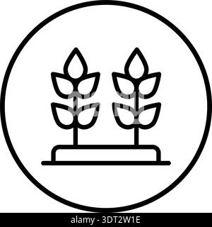Pflanzensymbol Konstruktionsabbildung Stock Vektor