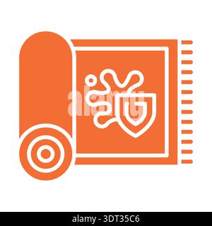Schmutzabweisendes, flaches Symbol für digitale und gedruckte Projekte. PFAS-Produkt. Minimale bereinigte Symbole für Apps und Websites. Moderne, einfache Symbole für Stock Vektor