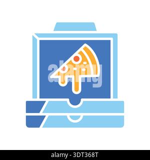 Fettbeständige Verpackung mit flachem Farbsymbol für Digital- und Druckprojekte. PFAS-Produkt. Minimale bereinigte Symbole für Apps und Websites. Modernes, einfaches Symbol Stock Vektor