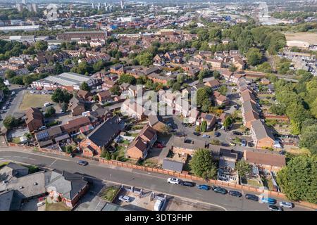 Luftaufnahme eines Wohnviertels von Birmingham (B9), Großbritannien. Stockfoto