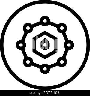 Benzol-Vektor-Symbol Entwurfsillustration Stock Vektor