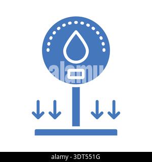 Drucksensor-Farbsymbol für Digital- und Druckprojekte. Minimale bereinigte Symbole für Apps und Websites. Moderne, einfache Symbole für UI UX und Branding Stock Vektor