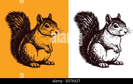 Illustration des Eichhörnchen-Vektor-Logos Stock Vektor