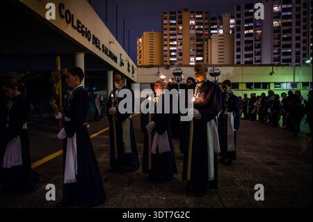 Fotografia Semana Santa Zaragoza 2025. Descendimiento. Stockfoto