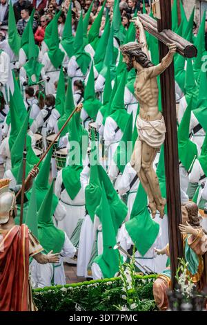 Fotografía Semana Santa Zaragoza 2025. 7 Palabras. Stockfoto