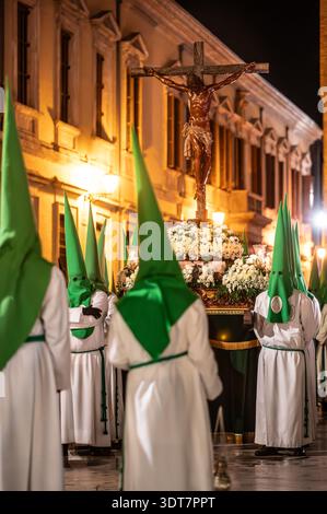 Fotografía Semana Santa Zaragoza 2025. 7 Palabras. Stockfoto