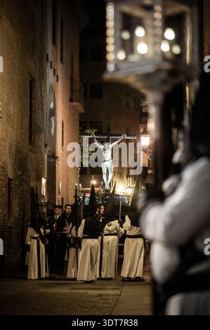 Fotografía Semana Santa Zaragoza 2025. Exaltación. Stockfoto
